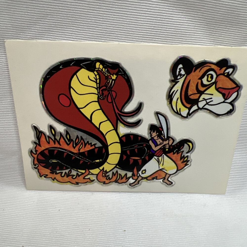 Disney Aladdin Jasmine Vending Machine Sticker Prism 1990's Vintage Rare
